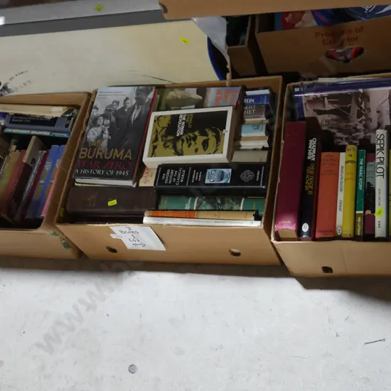3 boxes of books