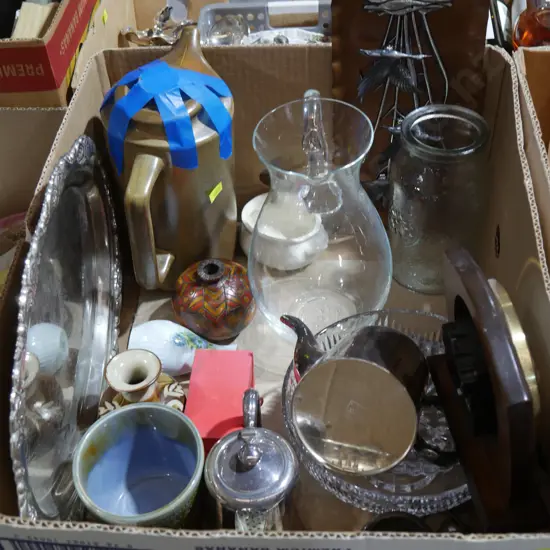 Glass, pottery, ep ware