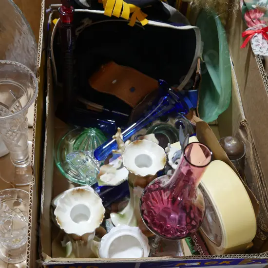 Coloured glassware etc