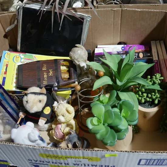 Ornaments, books etc