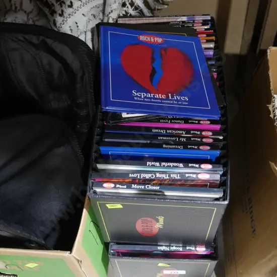 Boxed rock and pop CDs