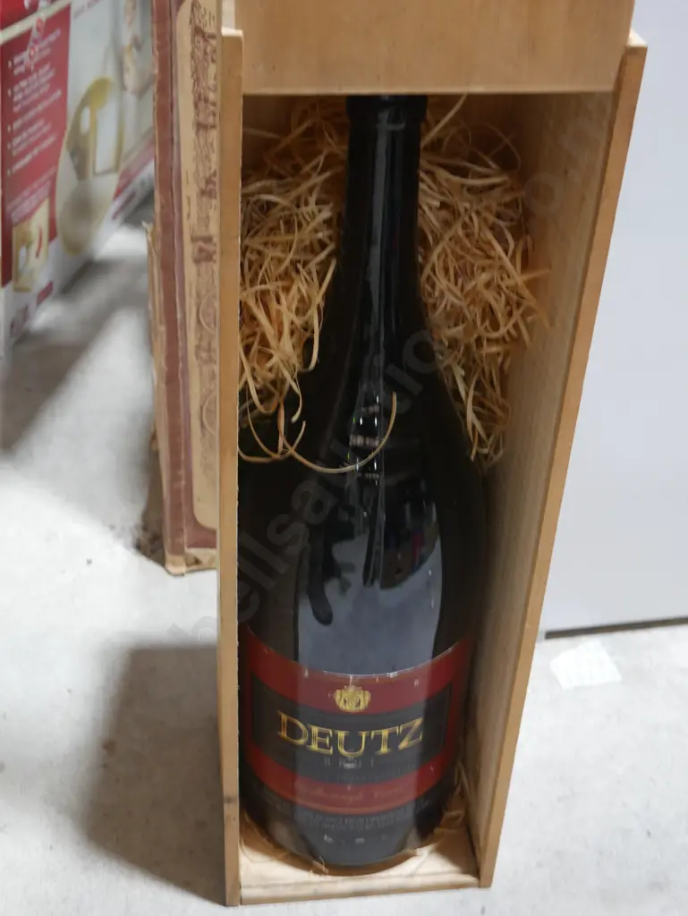 Large cased Deutz bottle - empty Image 1++