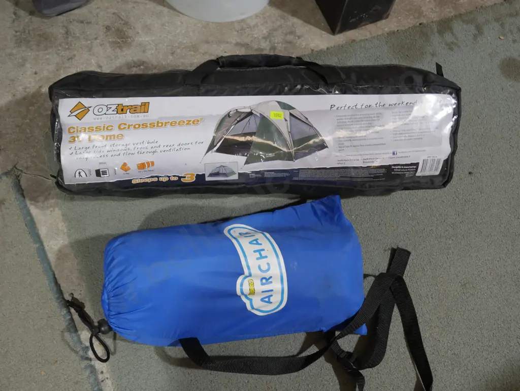 OZtrail tent and air chair Image 1++