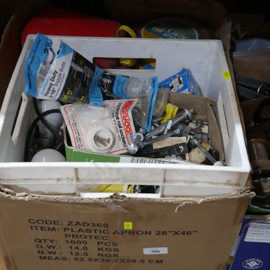 Light bulbs, petrol can etc