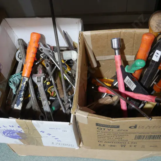 Two boxes of assorted tools