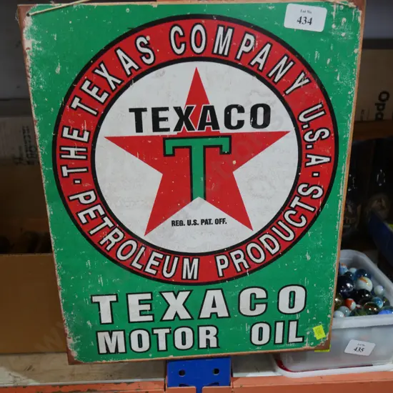 Texaco tin sign