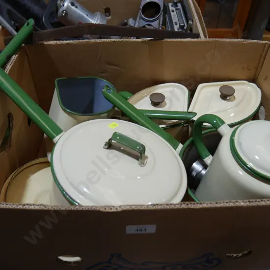 Enamel cookware and kettle