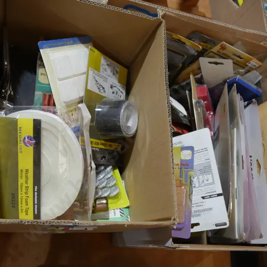 Two boxes of garage sundries