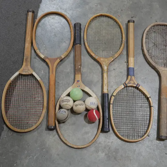 Vintage tennis rackets