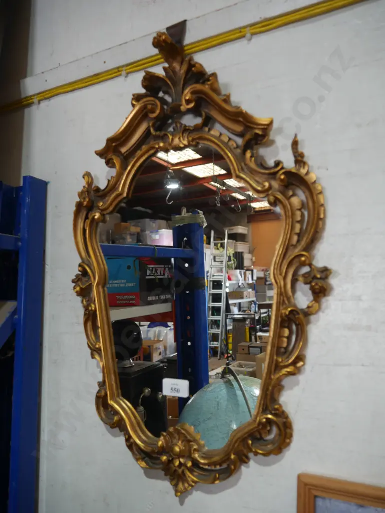 Ornate gilt frame mirror Image 1++