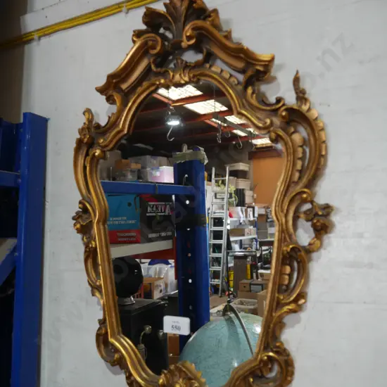 Ornate gilt frame mirror