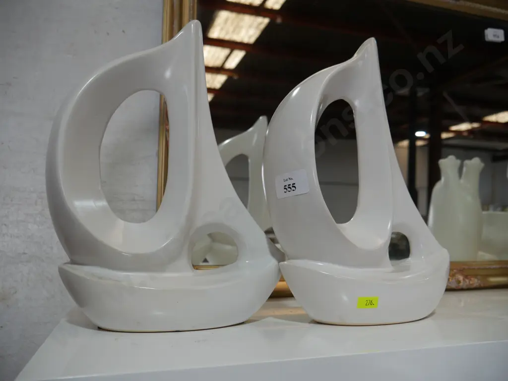 Pair of ship ornaments Image 1++