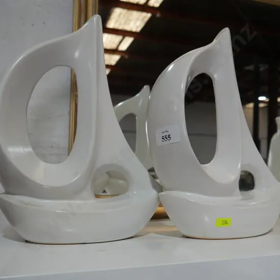 Pair of ship ornaments