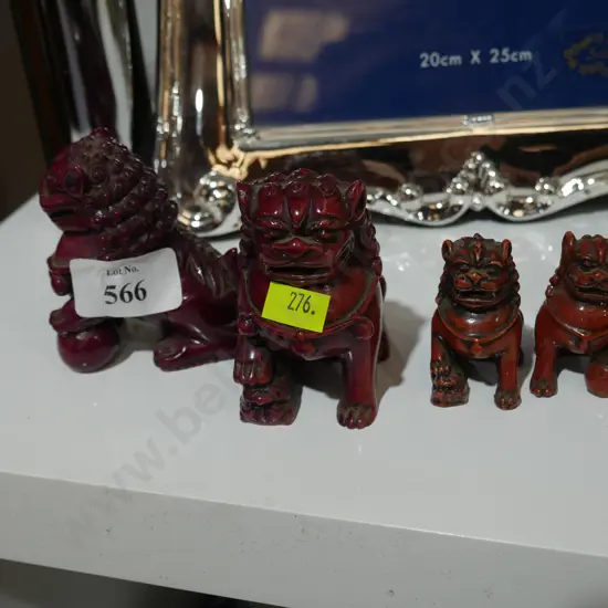 4 foo dog ornaments