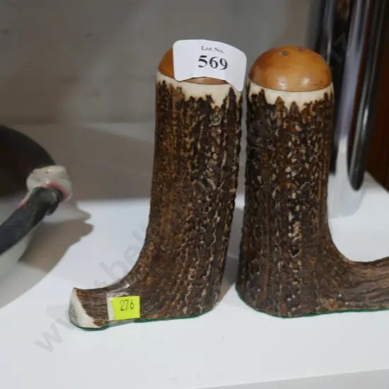 Antler salt and pepper shakers