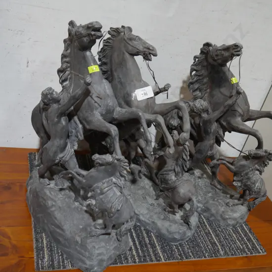 3 metal horse ornaments