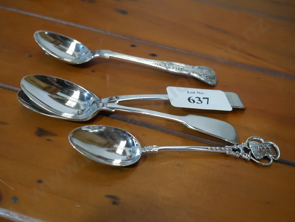 4 Sterling silver teaspoons Image 1++