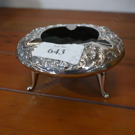 Sterling silver 3 footed ashtray