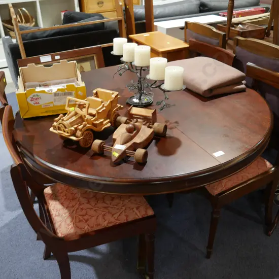 Pedestal loo table and four chairs