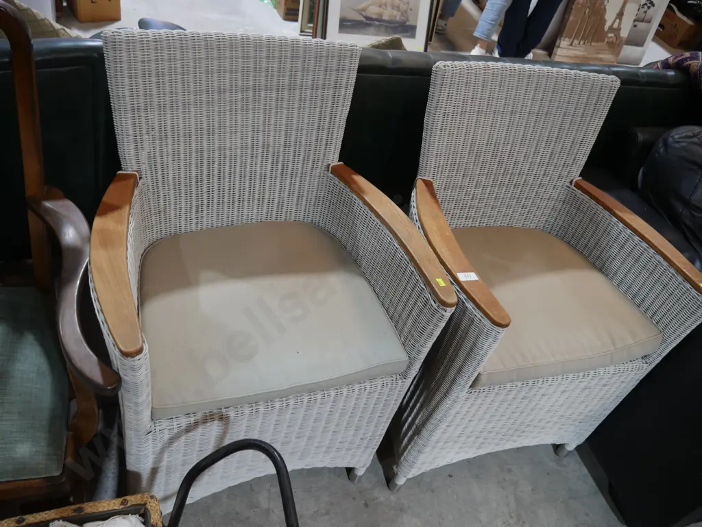 Pair of outdoor dining armchairs Image 1++