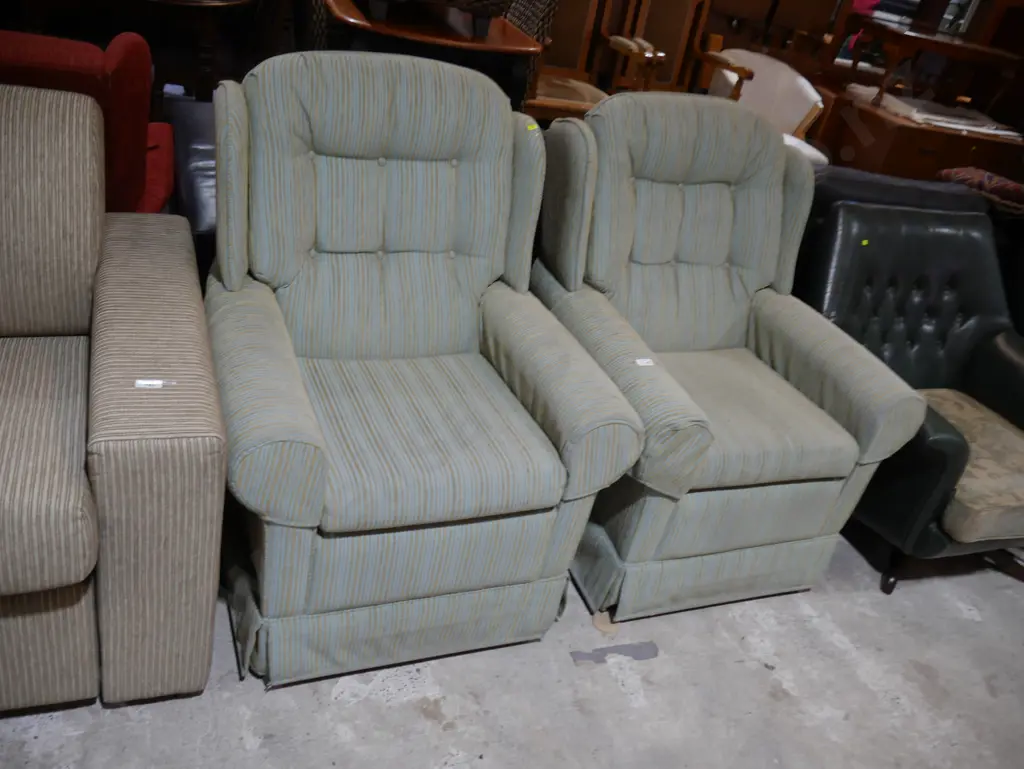 Pair of wingback armchairs Image 1++