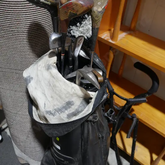 Golf bag and clubs