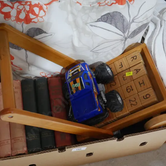 Books, wooden blocks etc