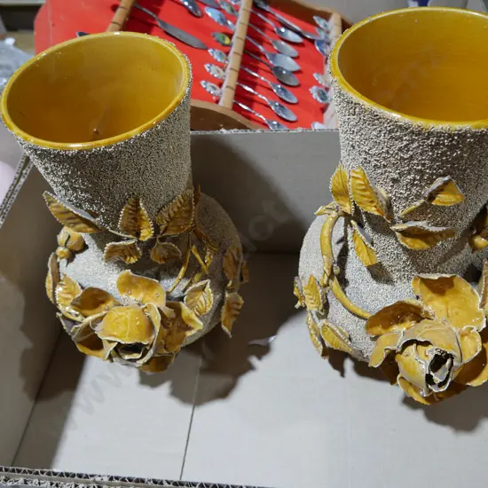 Pair colonial hail vases