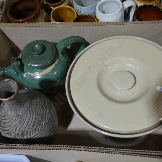 Pottery Teapot, vase etc