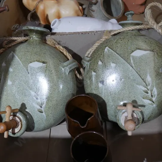 David Griffiths pottery wine dispensers etc