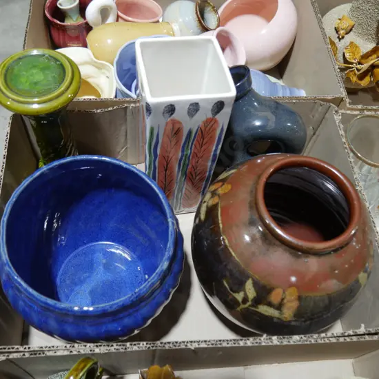 Paul Melser vase & other studio pottery