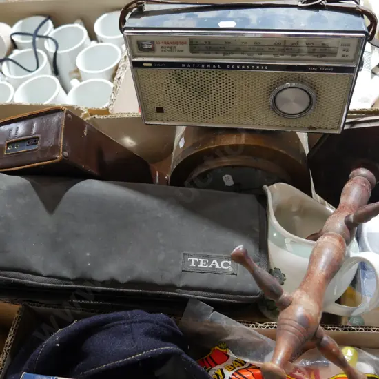 Transistor radios, clock etc