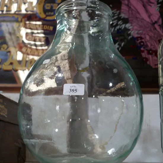Large glass bottle