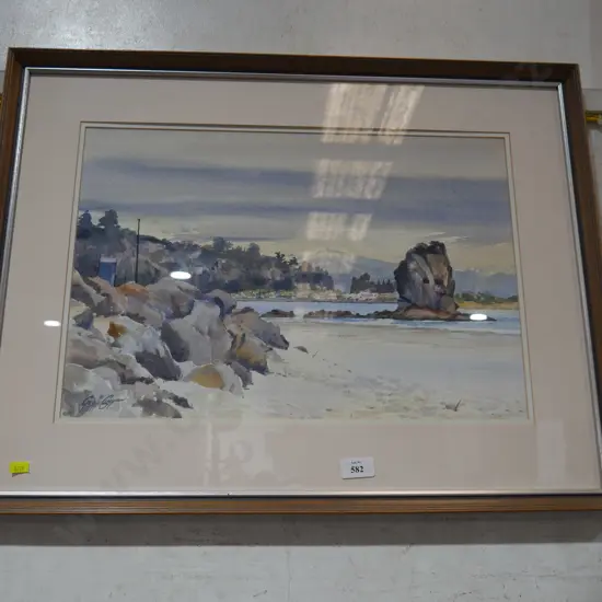Framed Geoff Simpson water colour