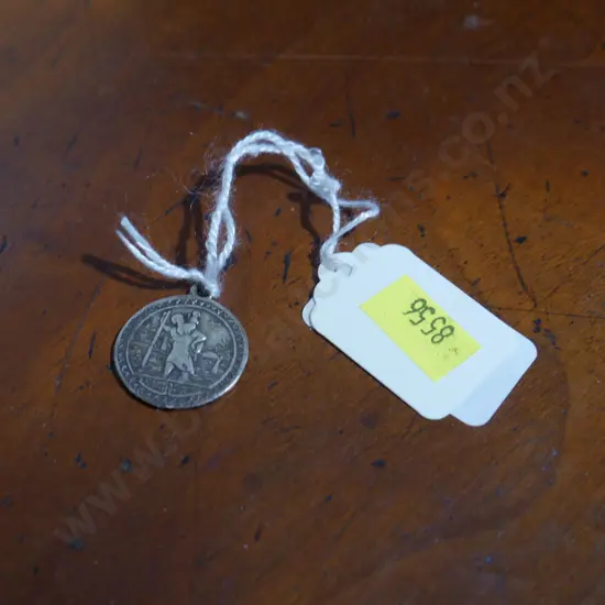 st Christopher pendant- number on back