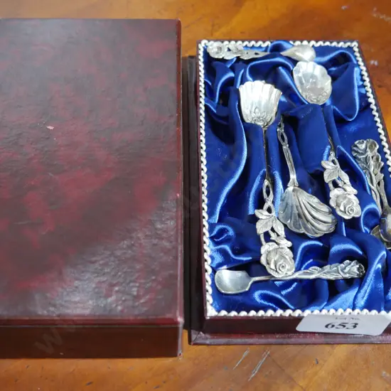 Boxed sterling fancy cutlery