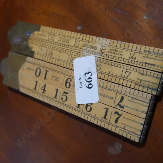 2 boxwood 1 foot rulers