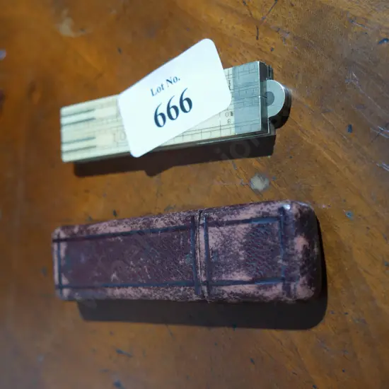 Ivory 1 foot rule in case