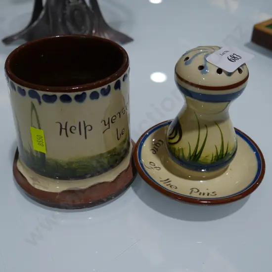 2 pieces Torquay ware