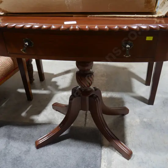 Hall table, rope edge