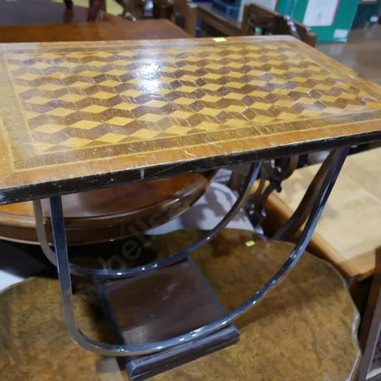 Metal base side table