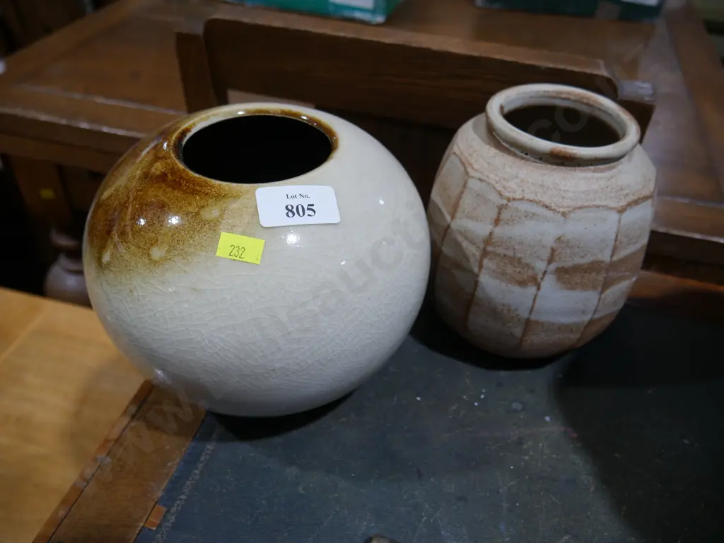 2 Danny Moorwood studio pottery vases Image 1++