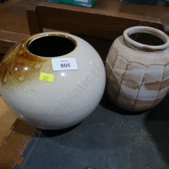 2 Danny Moorwood studio pottery vases