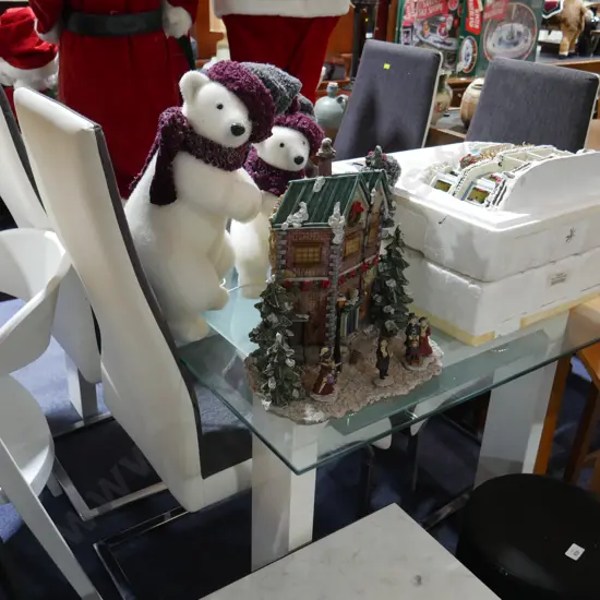 Glass top table & 4 chairs