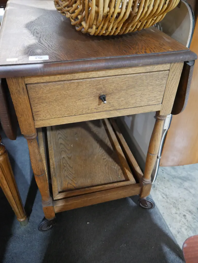 oak tea trolley Image 1++