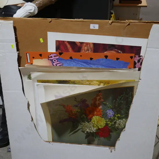 Assorted unframed art