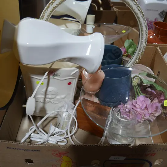 Lamp, mirror, vase etc