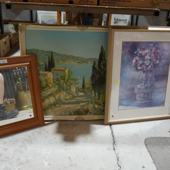 Mirror and 2 pictures