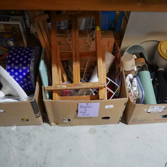 Three boxes of sundries