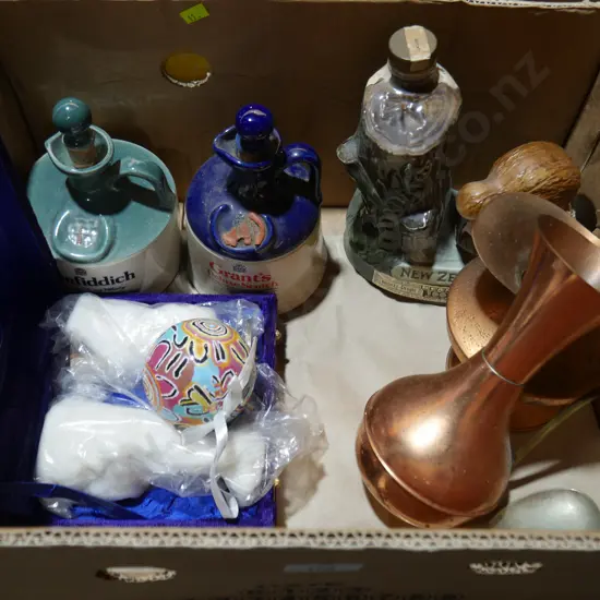 Box of pottery etc